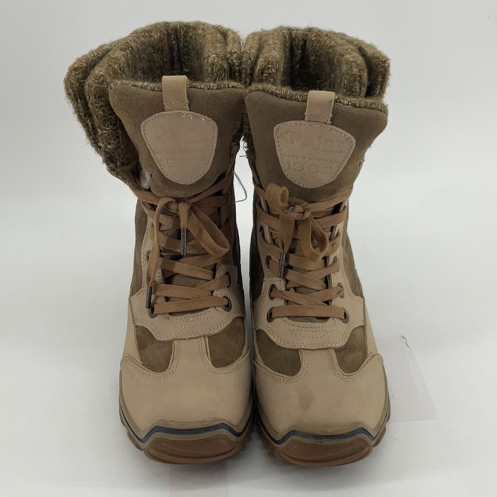 Pajar Beige and Brown Knit Boots